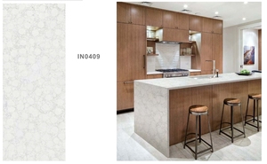 Thiết kế hiện đại trắng Sparkle <span class=keywords><strong>Quartz</strong></span> đá slab thiết kế Carrara và calacatta cho bảng Top và Vanity <span class=keywords><strong>Countertop</strong></span> - Product Image 4