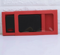 Boîte cadeau personnalisée en papier kraft recyclé pour téléphone portable avec gaufrage et fenêtre transparente
