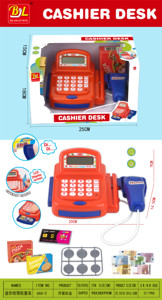 Với card âm thanh pizzar và đồng xu giáo dục trẻ em tính toán Đồ chơi mô phỏng siêu thị đồ chơi tiền mặt đăng ký - Product Image 2