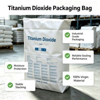 Sacs à valve à fond plat Jutai PE 25 kg thermosoudés sur mesure pour machine de remplissage automatique de poudre de dioxyde de titane