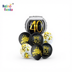 Ensemble de 8 ballons à l'hélium en aluminium pour les décorations de fête du 40e anniversaire pour les événements de remise des diplômes Retour à l'école Halloween Fête des mères - Product Image 1