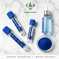 Demeter Blue Copper Peptide (Copper Tripeptide-1) Bubuk Kelas Kosmetik GHK-CU Bubuk CAS 89030-95-5 Larut dalam Air 99% HPCL