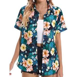 Blusa Casual de Verano con Estampado Personalizado al por Mayor, Camisa Holgada de Moda para Mujer - Product Image 3