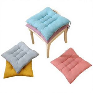 Custom Cozy OEM Brand Office Chair Seat Cushion <b>Model</b> MSP009 Square 100% Polyester Memory <b>Foam</b> Filling Quilted Washable - Product Image 3