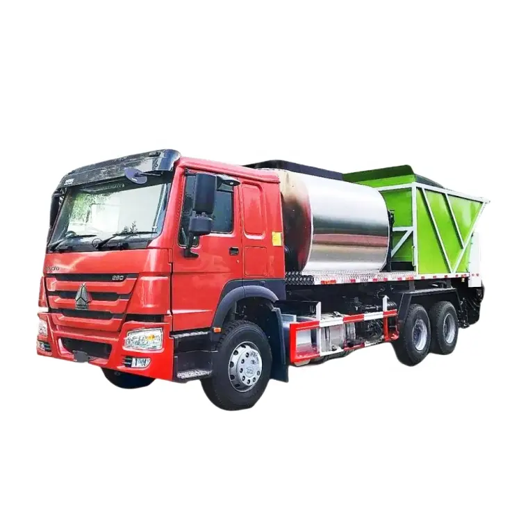 Road Construction Paver Machinery Asphalt Spraying Chip Spreadr Synchronous Gravel Sealing Truck