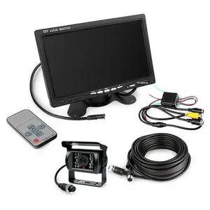 Monitor de aparcamiento inverso con Cable de vídeo de 4 pines para coche, sistema de visión trasera para autobús, camión, entrenador <span class=keywords><strong>y</strong></span> remolque - Product Image 1
