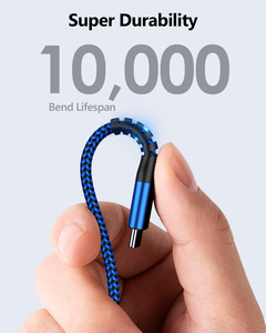 Câble USB C tressé en nylon SUNGUY 0,6 m certifié CE, prêt à être expédié, charge rapide 60W, câble de données, câble USB personnalisé - Product Image 5