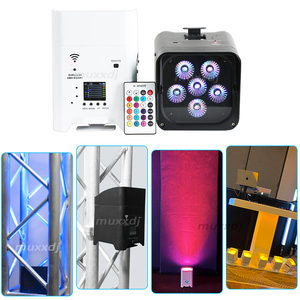 10PCS with Charging Case S6 Led Uplights 6x18w RGBWA UV 6in1 Battery Wireless <strong>Dmx</strong> App Remote Control Dj <strong>Lights</strong> - Product Image 4