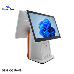 Hedao 15,6 pulgadas <span class=keywords><strong>KFC</strong></span> cajero POS máquina Etiqueta Privada Windows PC sistema todo en uno OEM pantalla táctil caja registradora con barras - Product Image 2