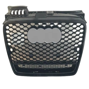 Grille avant noire en nid d'abeille avec logo Quattro pour <span class=keywords><strong>Audi</strong></span> B7 RS4 2004 2005 <span class=keywords><strong>2006</strong></span> 2007 (modèles normaux uniquement) - Product Image 2