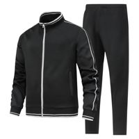 Ensemble de survêtement athlétique 2 pièces pour homme, avec sweat à capuche zippé et pantalon de jogging, grandes tailles, pour l'entraînement