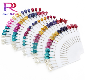 Aiguilles de positionnement nacrées en forme d'éventail Aiguilles à perles colorées Goupilles de positionnement des vêtements Aiguilles fixes pour la coupe des tailleurs - Product Image 5