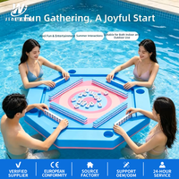 Table de Mahjong Flottante Personnalisée JW-622 en EVA, Table Pliante pour Divertissement Aquatique, Table en Mousse EVA pour Fêtes au Bord de la Piscine