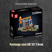 MOULD KING 17087 Kit de construction motorisé Puits pétrolier, Briques MOC, Camion, Blocs éducatifs, Jouets pour adultes, Cadeau