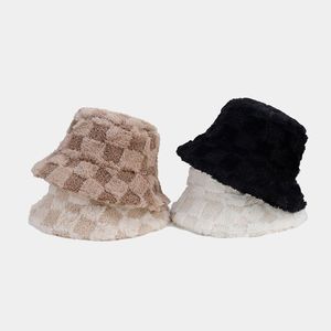 Cá nhân thêu logo mềm mại kẻ sọc ấm áp ngư dân hat Fluffy mờ xô hat cho phụ nữ thanh thiếu niên cô gái - Product Image 3