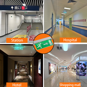 Tuoming Nhà Máy Giá Có Thể Sạc Lại Lõm Edgelit LED Khẩn Cấp Exitsign Đèn Lõm Trần Gắn Thoát Hướng Dấu Hiệu - Product Image 3