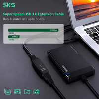 Câble d'extension USB 2.0 A mâle-femelle à charge rapide 5M avec conducteur blindé en cuivre pur pour imprimante, scanner, caméra, lecteur de codes-barres