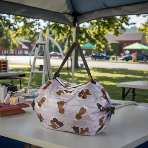 Bolsa de Zapatos con Logotipo Personalizado, Envío Gratuito, Bolsa de Viaje Expandible y Plegable de Poliéster y Nailon, Bolsa de Viaje Tipo Duffel para Mujer - Product Image 4