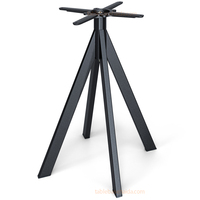 Pieds de table pliants industriels en fonte noire Art Déco pour hôtel, extérieur, parc, par un fabricant chinois
