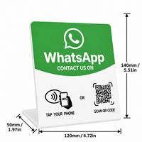 Grande carte NFC d'affichage de commentaires en PVC avec fonction de lecture NFC et de lecture de QR pour les commentaires des clients des entreprises locales