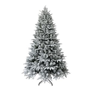Luxury High Quality Floor-Standing Plastic Artificial Christmas <b>Tree</b> <b>LED</b> Lights Eco-Friendly Flocking Snow White Large Indoor - Product Image 2