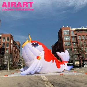 Decoración cuadrada Mascota inflable Gigante Inflable Dibujos animados Koi Fish