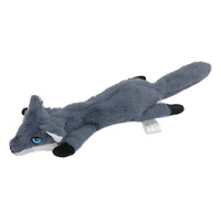 Vente en gros de renards en fausse fourrure stockés, écureuils, loup, jouets pour chiens en peluche sans peluche grinçant à l'intérieur