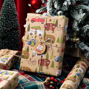 Papel de Regalo Navideño Burymento Kraft de 17 Pulgadas x 32.8 Pies, Papel Reciclable para Manualidades y Regalos - Product Image 4