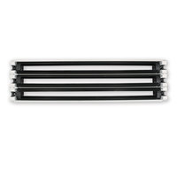 Diffuseur linéaire à fentes en alliage d'aluminium RAL9016 pulvérisé, monté au plafond, 600 mm, 3 fentes, avec lames réglables pour systèmes CVC