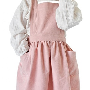 <span class=keywords><strong>Delantal</strong></span> de lino con logotipo personalizado para niños, ropa para el hogar, color <span class=keywords><strong>blanco</strong></span>, rosa, azul claro - Product Image 5