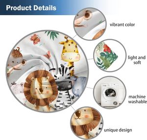 <span class=keywords><strong>Tende</strong></span> per Finestre a Tema <span class=keywords><strong>Safari</strong></span> nella Giungla per Bambini e Bambine, con Animali della Foresta in Stile Acquerello, per Soggiorno, Camera da Letto, Asilo Nido - Product Image 5