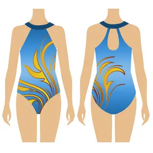 Benutzer definierte Sublimation Wettbewerb Gymnastik Trikot Frauen Ombre Ballett Übungs kostüme Mädchen Stage Dance Performance Wear