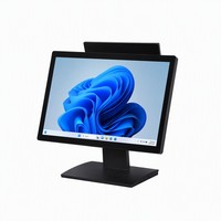 Terminal Punto de Venta con Pantalla Táctil Capacitiva Dual de 15.6/11.6 Pulgadas y Marco Metálico, Caja Registradora de Alto Rendimiento para Comercio Minorista y Restaurantes