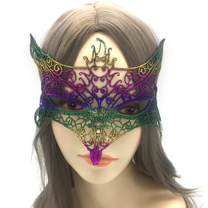 Maschera per Occhi <span class=keywords><strong>Sexy</strong></span> e Divertente per Halloween, Accessorio per Cosplay e Spettacoli, Maschera Dorata in Pizzo per Feste di Halloween - Product Image 4