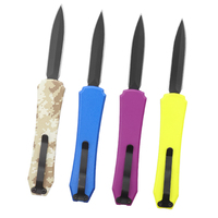 Couteau de poche pliant pratique en acier inoxydable à quatre couleurs avec manche en aluminium pour le camping en plein air, lame de 9 cm, taille de 13,5 cm, personnalisable OEM
