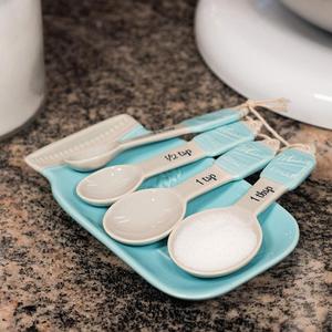 Bleu Bocal Repose-Cuillère-Cuisine Cuillère pour Cuisinière-Céramique Louche Support pour Ustensiles de cuisine Rustique Antique - Product Image 4