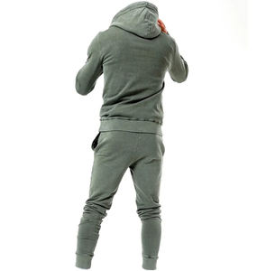 Conjunto de dos piezas de lavado ácido personalizado, chándal de jogging vintage desteñido, Sudadera con capucha, pantalones de chándal acampanados de pierna recta, Fitness para adultos - Product Image 2