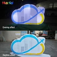 Logo gonflable fait sur commande professionnel annonçant la LED gonflable pour la conception libre gonflable de Noël d'événements avec le ventilateur inclus