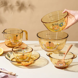 Ensemble de bols en verre parfaits pour les fêtes, avec marquages de mesure, pour la pâtisserie et le service, idéal pour les réceptions adultes - Product Image 1