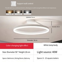 Lustre LED moderne minimaliste en aluminium et acrylique, indice de protection IP65, alimentation CA, CRI 90 élevé, pour salle à manger, chambre principale, maison