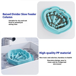 2025 <span class=keywords><strong>New</strong></span> <span class=keywords><strong>Arrival</strong></span> Pet Slow Feeder Bowl para Cães Gatos Anti-Asfixia e Anti-Tip Pet Food Bowl para cachorro e gatinho - Product Image 6
