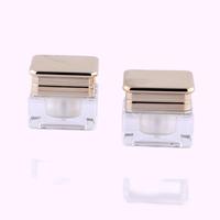 Emballage cosmétique vide acrylique haut de gamme couvercle Double couche carré 5g bouteille de crème PP Type en plastique modèle RD-S15