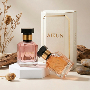 น้ำหอม Aikun Square Glass ขนาด 100 มิลลิลิตร กลิ่นดอกไม้ สำหรับผู้หญิง บรรจุในกล่องของขวัญ ขายส่งและขายปลีก - Product Image 1