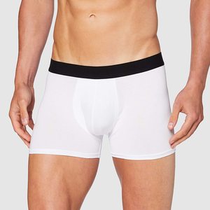 Custom Men's XL Size <strong>Boxer</strong> <strong>Shorts</strong> White Spandex Material <strong>Black</strong> Waistband Breathable Print Seamless Logo Classic Style Briefs - Product Image 6