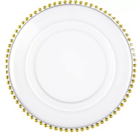 Assiettes de service rondes en plastique de luxe pour hôtels et mariages – Vaisselle durable de haute qualité pour buffets et traiteurs