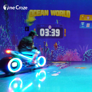 เกมรถโกคาร์ทแบบอินเตอร์แอคทีฟพร้อมระบบฉายภาพลงพื้นแบบสมจริงสำหรับสวนสนุก - Product Image 2