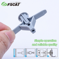 FSCAT PE Wedge Vis d'ancrage pour construction de cloisons sèches Bouchon d'expansion papillon en plastique pour mur de plaques de plâtre FSCAT Standard