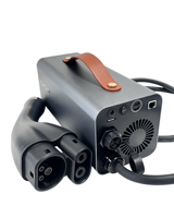 Dispositif de décharge intelligent LNLEE LCD V2L EU-CCS2 pour Tesla DC Port 7500W 32A avec moniteur en temps réel, pistolet de décharge pour véhicules électriques