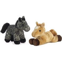 Jouets en peluche super doux pour chevaux et poneys avec logo personnalisé avec doublure en maille et rembourrage en coton PP pour enfants