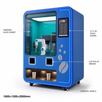 Distributeur automatique de café, robot, libre-service, commercial, 24h/24, kiosque à café sans surveillance